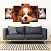 Papillon Dog Print- Piece Framed Canvas- Free Shipping-Paww-Printz-Merchandise