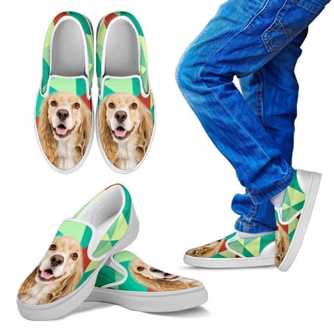 Cocker Spaniel Print Slip Ons For Kids-Express Shipping-Paww-Printz-Merchandise