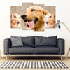 Golden Retriever Print- Piece Framed Canvas- Free Shipping-Paww-Printz-Merchandise