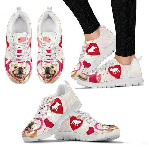 Valentine's Day Special Bulldog Print Running Shoes For Women- Free Shipping-Paww-Printz-Merchandise