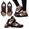 Paws Print Basset Hound (Black/White) Running Shoes For Women-Express Delivery-Paww-Printz-Merchandise