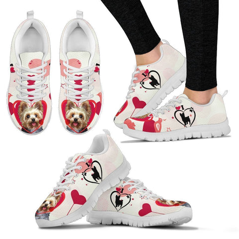 Valentine's Day Special Yorkshire Terrier Dog Print Running Shoes For Women- Free Shipping-Paww-Printz-Merchandise