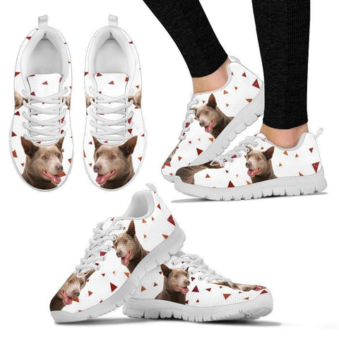 Australian Kelpie Dog Print (White/Black) Running Shoes For Women-Express Shipping-Paww-Printz-Merchandise