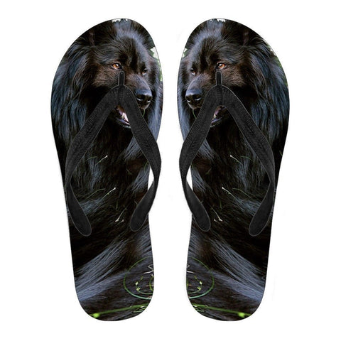 Belgian Sheepdog Flip Flops For Men- Free Shipping-Paww-Printz-Merchandise