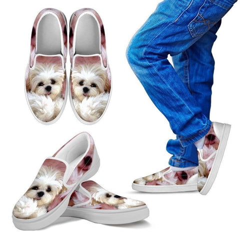 Shih Tzu Print Slip Ons For Kids- Express Shipping-Paww-Printz-Merchandise