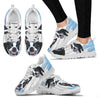 Boston Terrier Blue White Print Sneakers For Women-Free Shipping-Paww-Printz-Merchandise