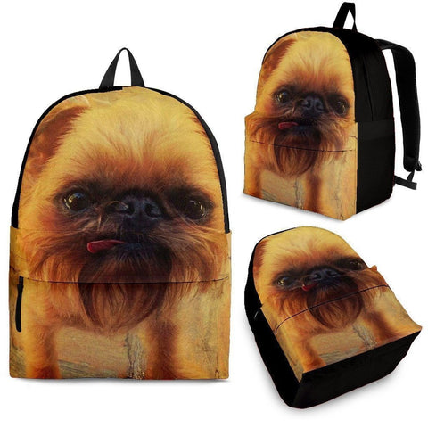 Brussels Griffon Print Backpack- Express Shipping-Paww-Printz-Merchandise