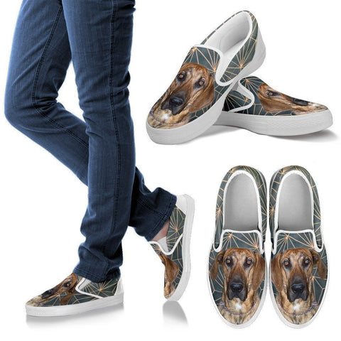 Plott Hound Dog Print Slip Ons For Women-Express Shipping-Paww-Printz-Merchandise