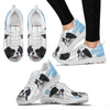 Japanese Chin Blue White Print Sneakers For Women-Free Shipping-Paww-Printz-Merchandise