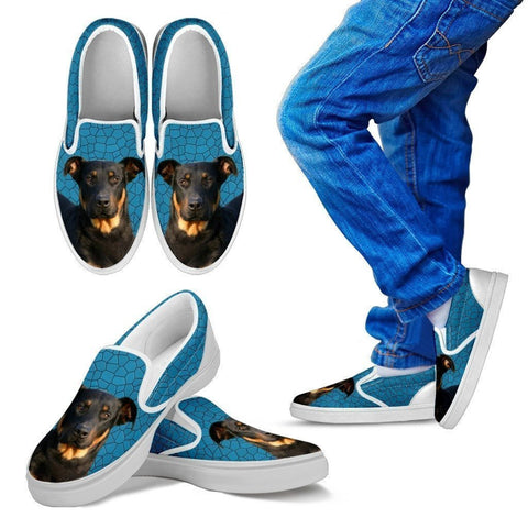 Beauceron Dog Print Slip Ons For Kids-Express Shipping-Paww-Printz-Merchandise