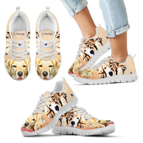 Golden Retriever Print Running Shoes For Kids- Free Shipping-Paww-Printz-Merchandise
