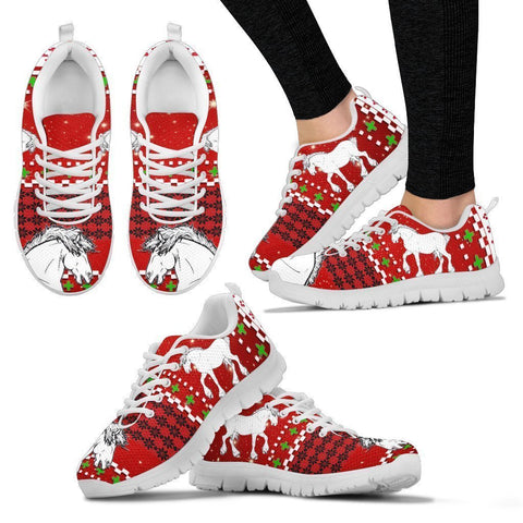 Shire Horse Christmas Running Shoes For Women- Free Shipping-Paww-Printz-Merchandise