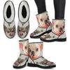 Cute Chihuahua Print Faux Fur Boots For Women-Free Shipping-Paww-Printz-Merchandise