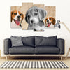 Beagle Dog Print- 5 Piece Framed Canvas- Free Shipping-Paww-Printz-Merchandise