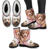 Cockapoo Print Faux Fur Boots For Women- Free Shipping-Paww-Printz-Merchandise