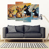 Chihuahua Dog Love Print-5 Piece Framed Canvas- Free Shipping-Paww-Printz-Merchandise