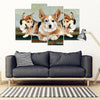 Pembroke Welsh Corgi Print-5 Piece Framed Canvas- Free Shipping-Paww-Printz-Merchandise