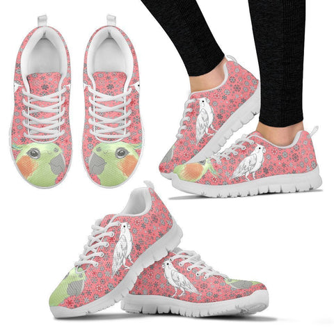 Cockatiel Parrot Print Christmas Running Shoes For Women-Free Shipping-Paww-Printz-Merchandise