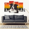 Border Collie Print-5 Piece Framed Canvas- Free Shipping-Paww-Printz-Merchandise