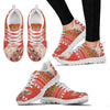 Red Wattle Pig Print Christmas Running Shoes For Women-Free Shipping-Paww-Printz-Merchandise