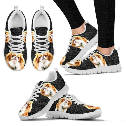 Customized Dog Print-(Black) Running Shoes For Women-Limited Edition-Designed By Mary Wagman-Paww-Printz-Merchandise