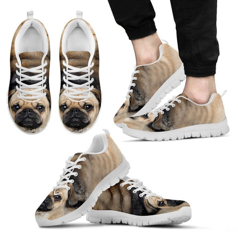 Pug Dog Running Shoes For Men-3D Print-Free Shipping-Paww-Printz-Merchandise