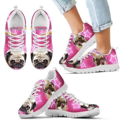 Cute Pug Print Running Shoes For Kids- Free Shipping-Paww-Printz-Merchandise