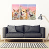 Cute Pembroke Welsh Corgi Print- Piece Framed Canvas- Free Shipping-Paww-Printz-Merchandise