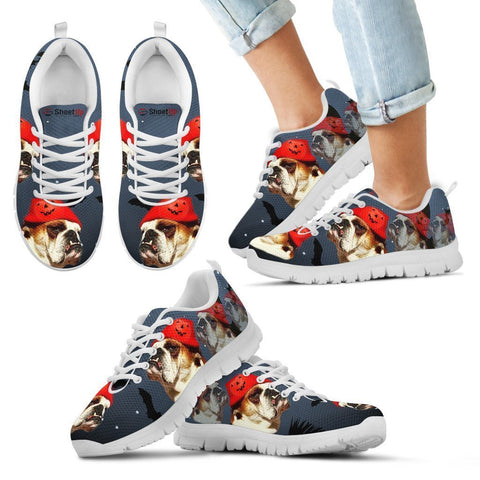 Bulldog With Halloween Print Running Shoes For Kids-Free Shipping-Paww-Printz-Merchandise