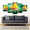 Sun Conure (The Sun Parakeet ) Parrot Print 5 Piece Framed Canvas- Free Shipping-Paww-Printz-Merchandise