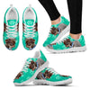 Paws Print Chihuahua (Black/White) Running Shoes For Women-Express Delivery-Paww-Printz-Merchandise