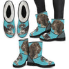 German Shorthaired Pointer Print Faux Fur Boots For Women-Free Shipping-Paww-Printz-Merchandise