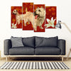 Cairn Terrier With White Lily Print-5 Piece Framed Canvas- Free Shipping-Paww-Printz-Merchandise
