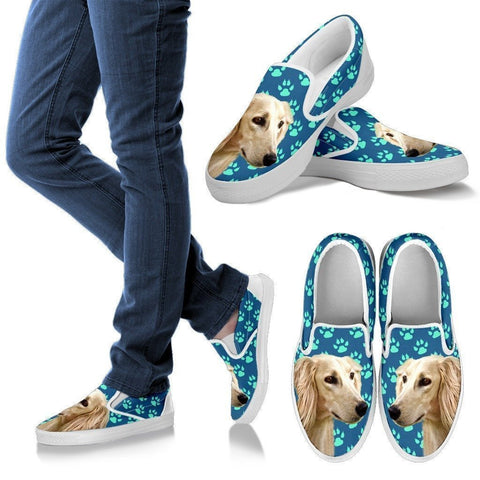 Saluki Dog Print Slip Ons For Women-Express Shipping-Paww-Printz-Merchandise