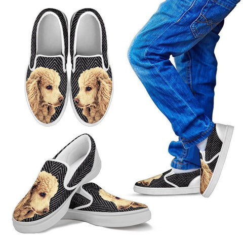 Poodle Dog Print Slip Ons For Kids-Express Shipping-Paww-Printz-Merchandise
