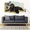Newfoundland Dog Print-5 Piece Framed Canvas- Free Shipping-Paww-Printz-Merchandise