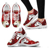 Whippet On Red-Women's Running Shoes-Free Shipping-Paww-Printz-Merchandise