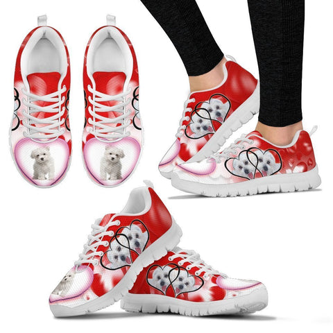 Valentine's Day Special-Maltese Dog Print Running Shoes For Women-Free Shipping-Paww-Printz-Merchandise