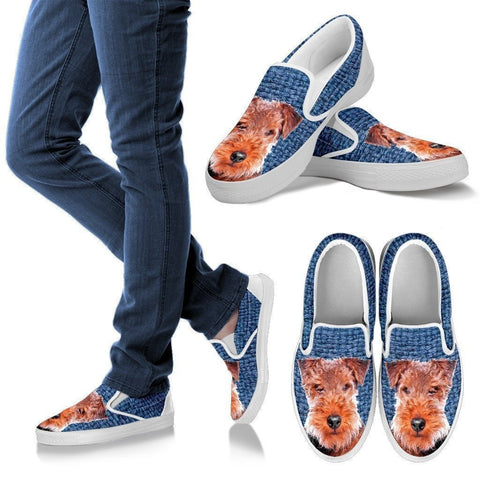 Welsh Terrier Dog Print Slip Ons For Women-Express Shipping-Paww-Printz-Merchandise