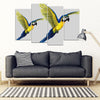 Blue And Yellow Macaw Parrot Print 5 Piece Framed Canvas- Free Shipping-Paww-Printz-Merchandise