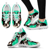 Boston Terrier Paws Print (Black/White) Running Shoes For Women-Free Shipping-Paww-Printz-Merchandise