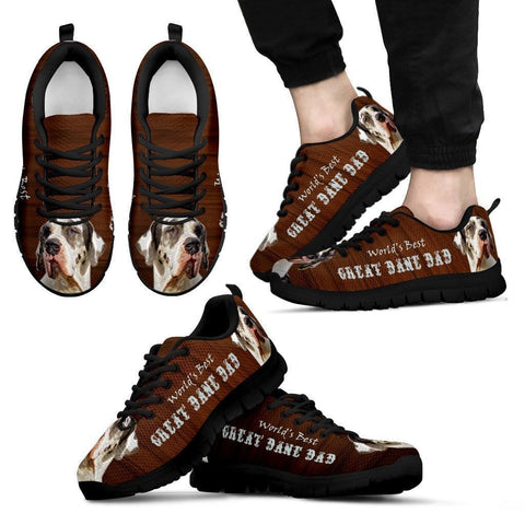 'World's Best Great Dane Dad' Running Shoes-Father's Day Special-Paww-Printz-Merchandise