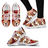 Beagle On Red-Women's Running Shoes-Free Shipping-Paww-Printz-Merchandise