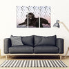 Newfoundland2 Dog Print-5 Piece Framed Canvas- Free Shipping-Paww-Printz-Merchandise