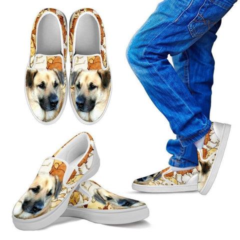 Chinook Dog Print Slip Ons For Kids- Express Shipping-Paww-Printz-Merchandise