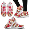 Valentine's Day Special-Beagle On Red 3D Print Running Shoes For Women-Free Shipping-Paww-Printz-Merchandise