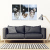 Siberian Husky Print- Piece Framed Canvas- Free Shipping-Paww-Printz-Merchandise