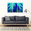 Lovely Hyacinth Macaw Parrot Print 5 Piece Framed Canvas- Free Shipping-Paww-Printz-Merchandise