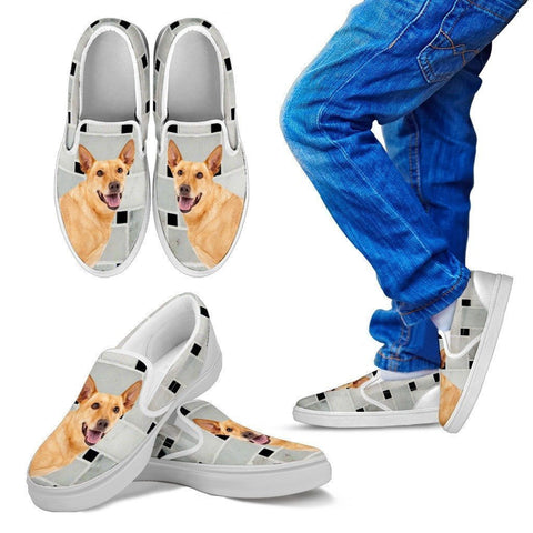 Carolina Dog Print Slip Ons For Kids-Express Shipping-Paww-Printz-Merchandise