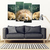 Pomeranian Dog Print- 5 Piece Framed Canvas- Free Shipping-Paww-Printz-Merchandise